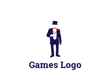 faceless magician game logo