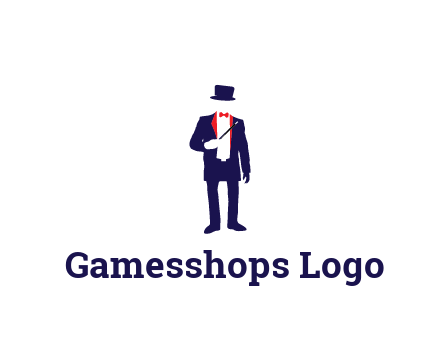 faceless magician game logo