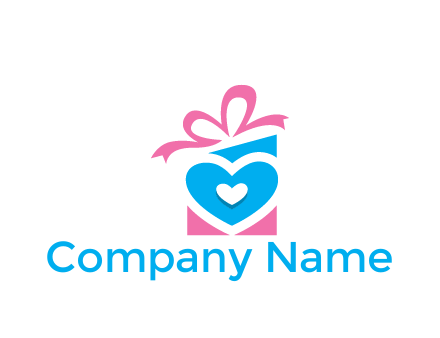 giftbox with heart gift logo