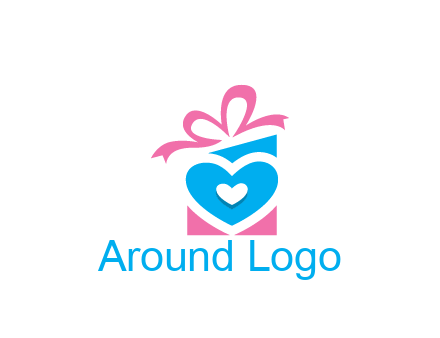 giftbox with heart gift logo