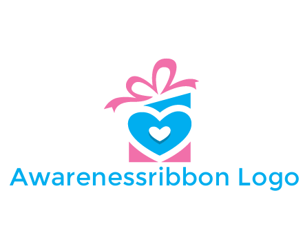 giftbox with heart gift logo