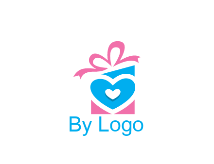 giftbox with heart gift logo