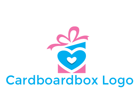 giftbox with heart gift logo
