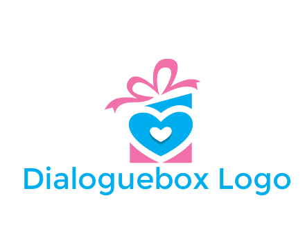 giftbox with heart gift logo