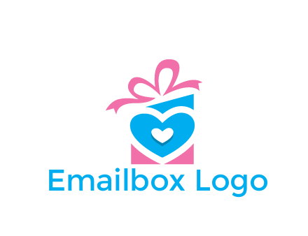 giftbox with heart gift logo