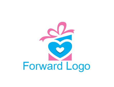 giftbox with heart gift logo