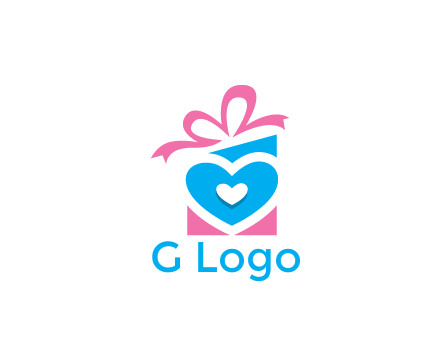giftbox with heart gift logo