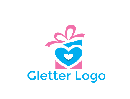 giftbox with heart gift logo