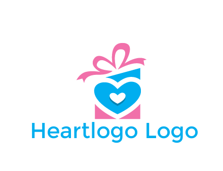 giftbox with heart gift logo