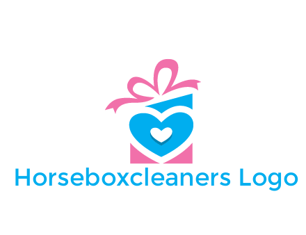 giftbox with heart gift logo