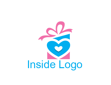 giftbox with heart gift logo