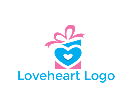 giftbox with heart gift logo