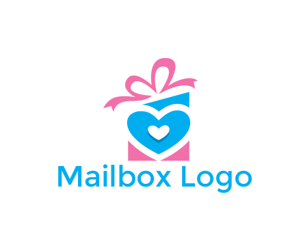 giftbox with heart gift logo