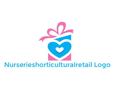 giftbox with heart gift logo