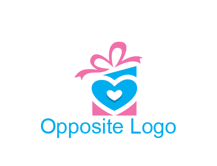 giftbox with heart gift logo