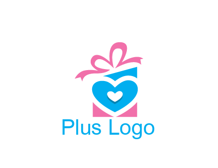 giftbox with heart gift logo