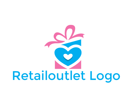 giftbox with heart gift logo