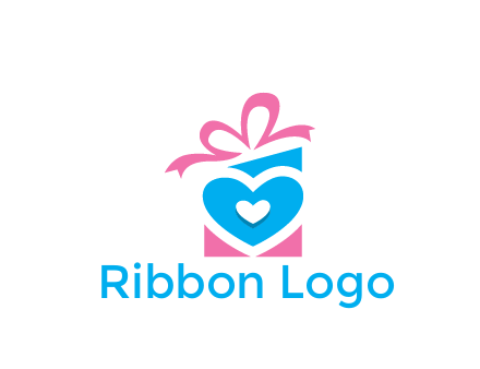 giftbox with heart gift logo