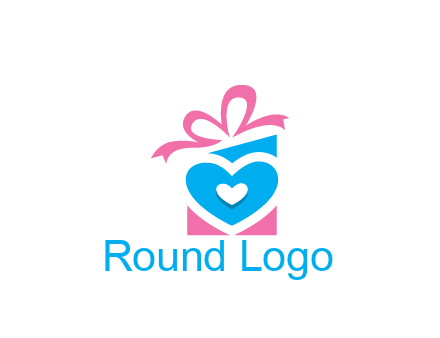 giftbox with heart gift logo