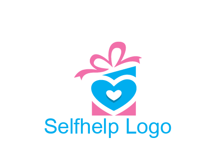 giftbox with heart gift logo