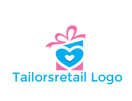 giftbox with heart gift logo