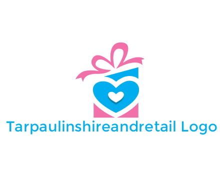 giftbox with heart gift logo