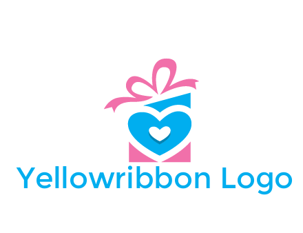 giftbox with heart gift logo
