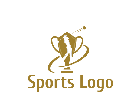 golfer in trophy sports logo