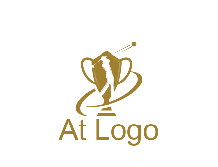 golfer in trophy sports logo