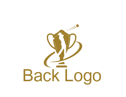 golfer in trophy sports logo