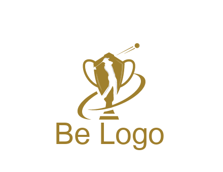 golfer in trophy sports logo