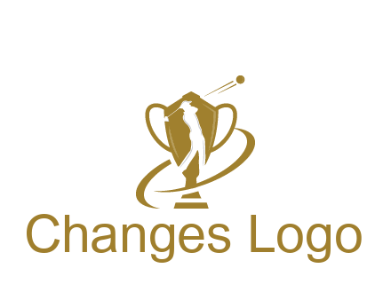golfer in trophy sports logo