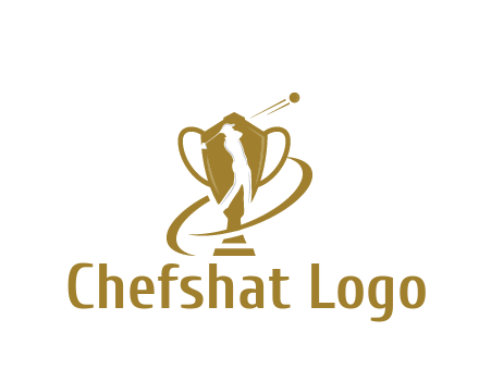 golfer in trophy sports logo