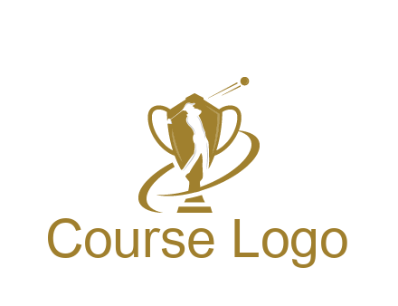 golfer in trophy sports logo