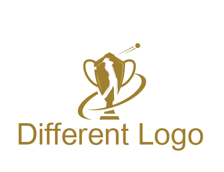golfer in trophy sports logo