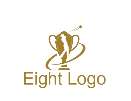 golfer in trophy sports logo