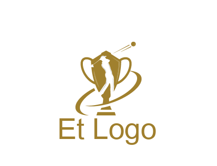 golfer in trophy sports logo