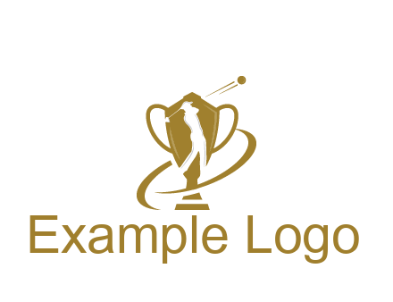 golfer in trophy sports logo