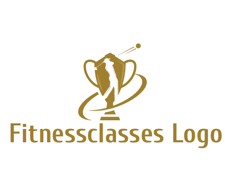 golfer in trophy sports logo
