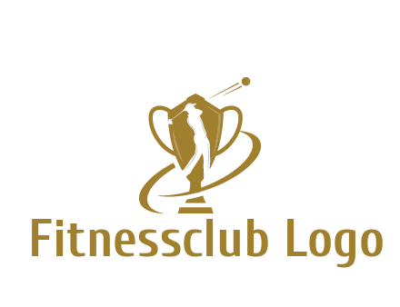 golfer in trophy sports logo