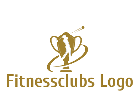 golfer in trophy sports logo