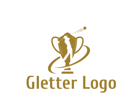 golfer in trophy sports logo