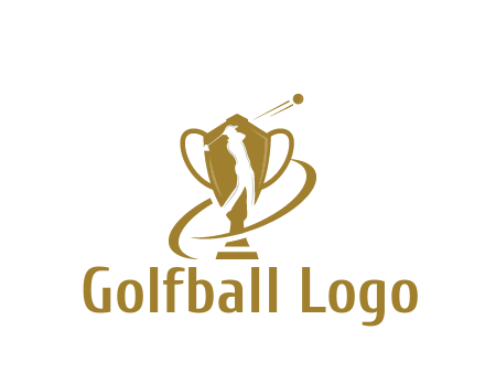 golfer in trophy sports logo