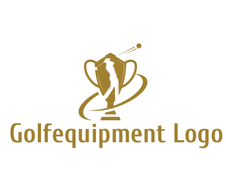 golfer in trophy sports logo