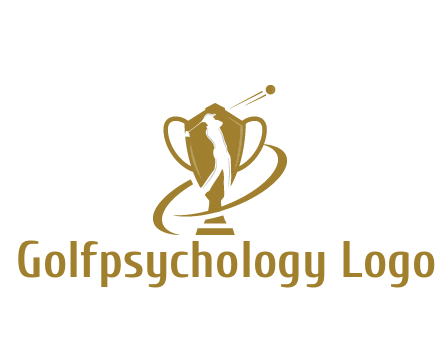 golfer in trophy sports logo