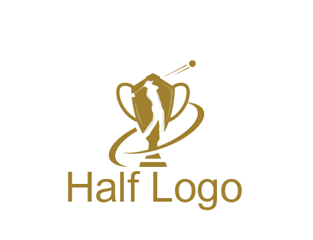 golfer in trophy sports logo