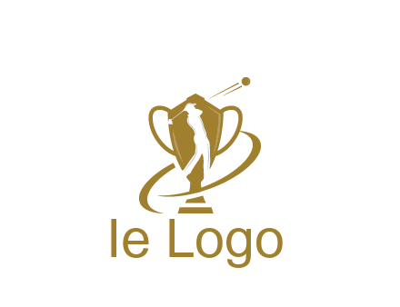 golfer in trophy sports logo