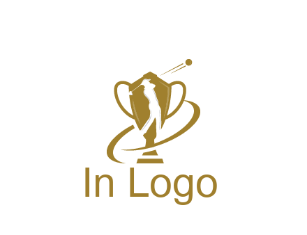 golfer in trophy sports logo