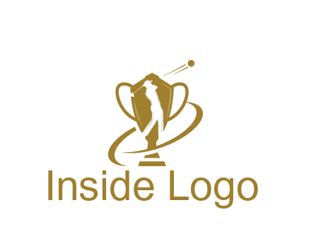 golfer in trophy sports logo