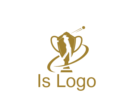 golfer in trophy sports logo